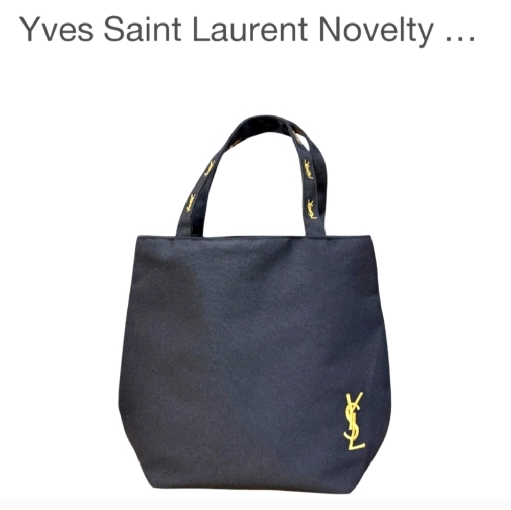 Elegant Black Tote Bag with Gold Accents